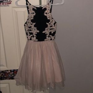 Blush pink homecoming dress